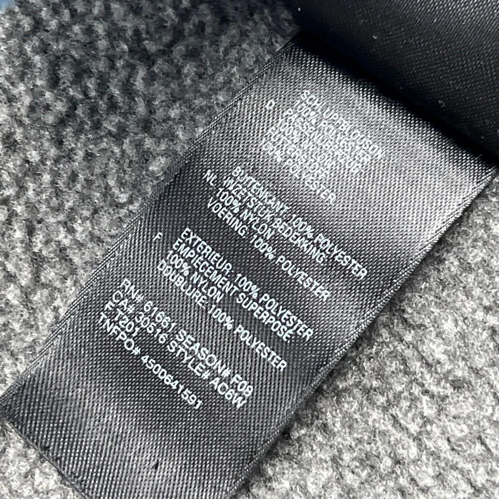 North Face Denali Jacket Womens Small Gray Colorblock Polartec Fleece Full Zip